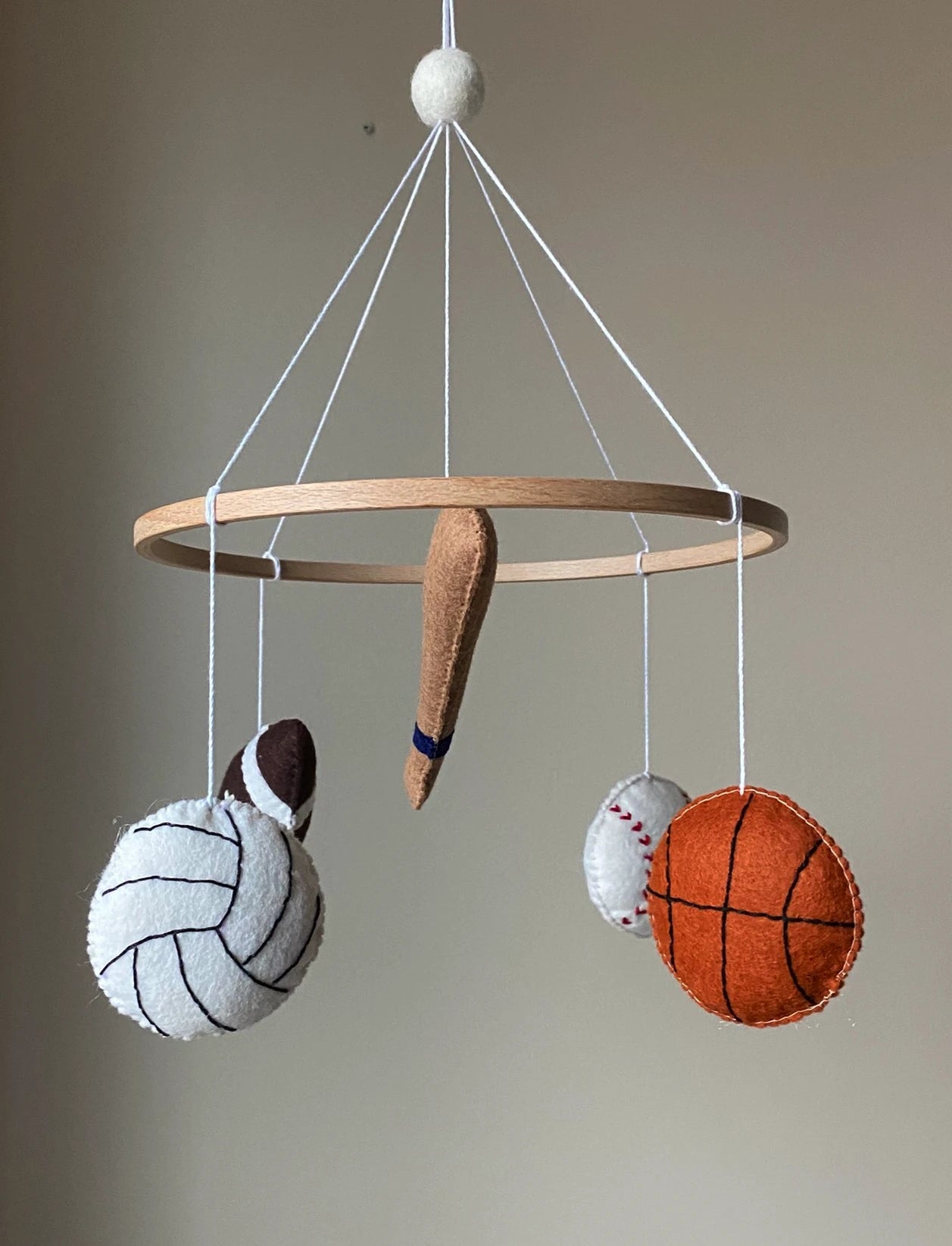 Sports balls nursery mobile