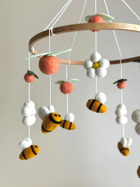 Garden nursery mobile with bees - 2
