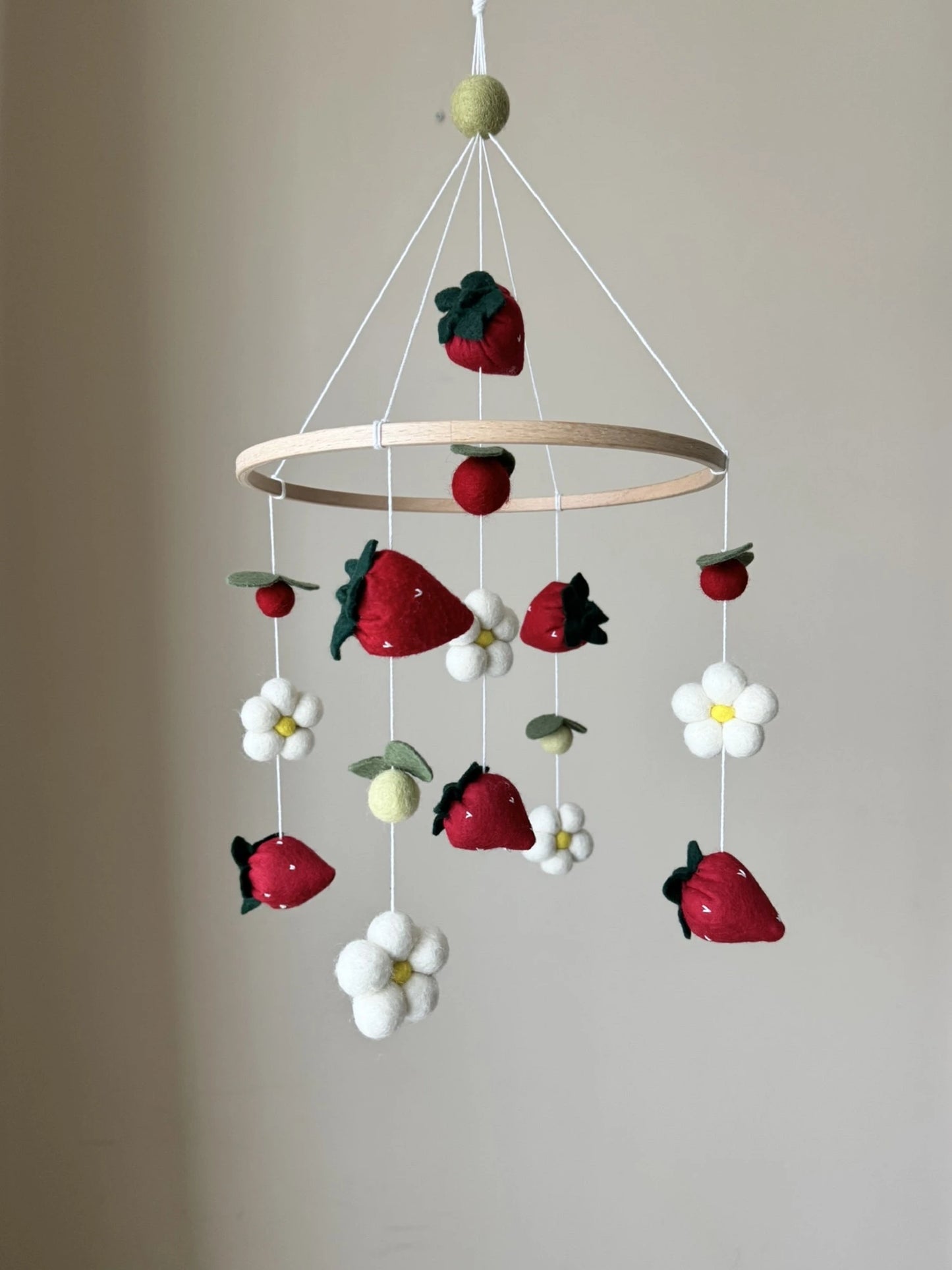 Strawberry baby mobile