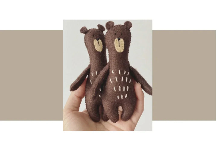 Felt teddy bear pattern  - 592961798365