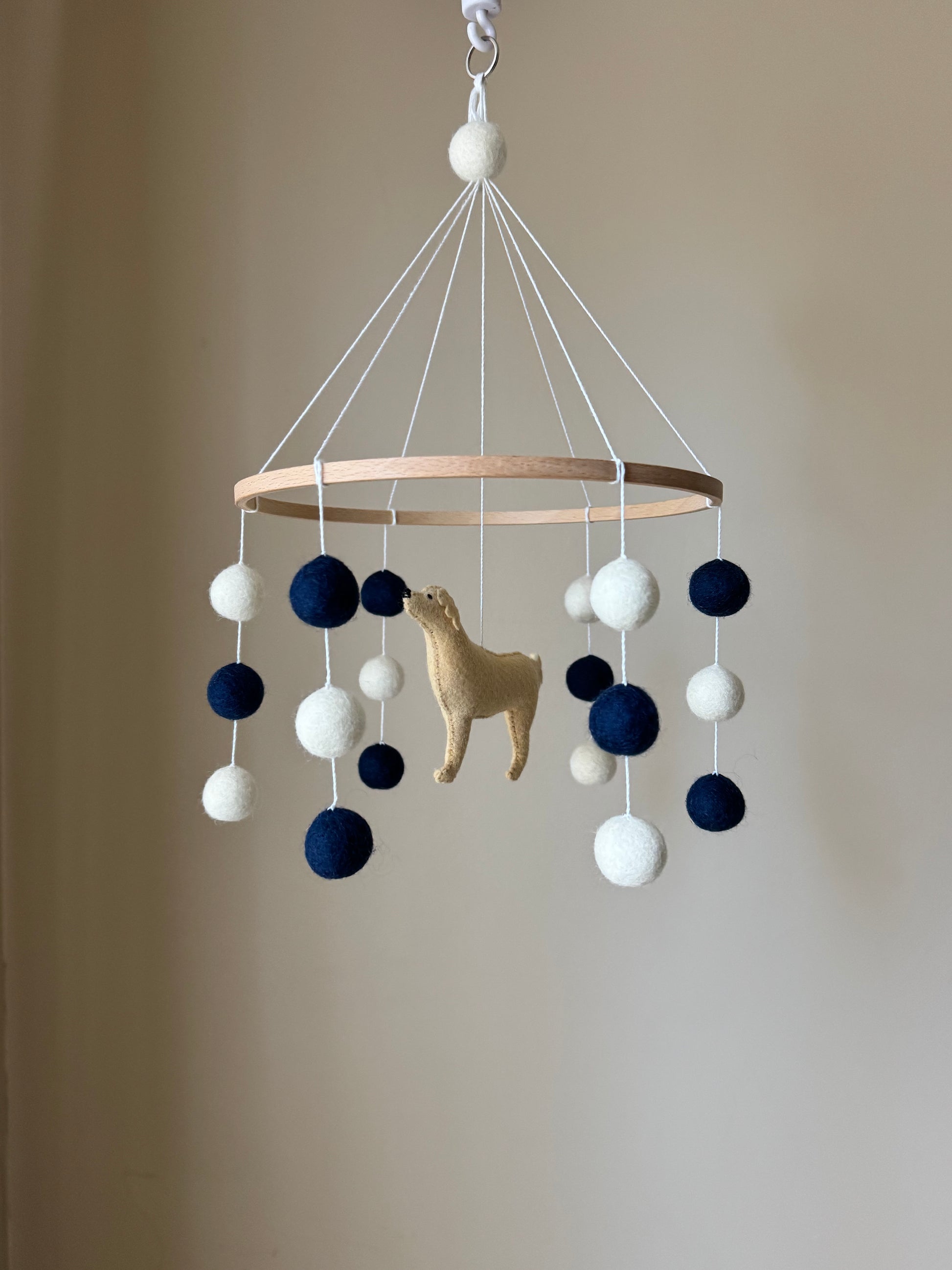 Dog mobile for nursery with golden retriever thumbnail - 1