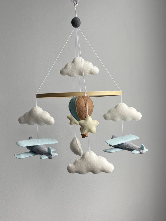 Airplane baby mobile for nursery - 1