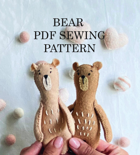 Bear PDF sewing pattern - 1