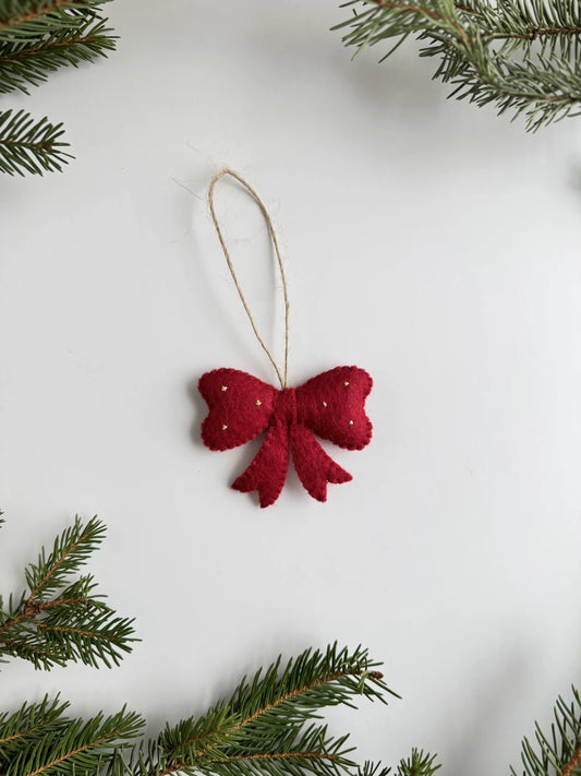 Felt DIY Christmas Ornament: Bow - 1