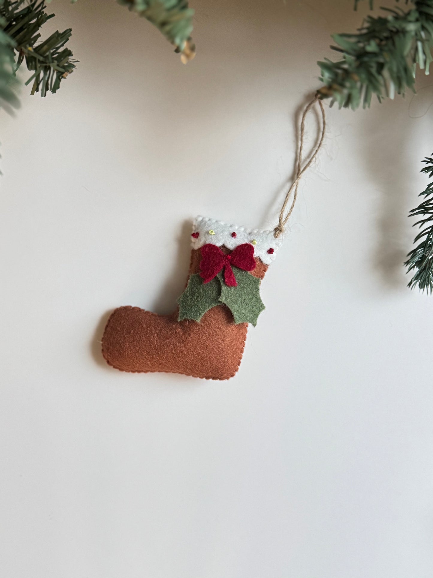 Felt DIY Christmas Ornament: Christmas sock