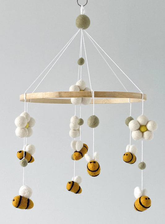 Bee mobile with flower - 1