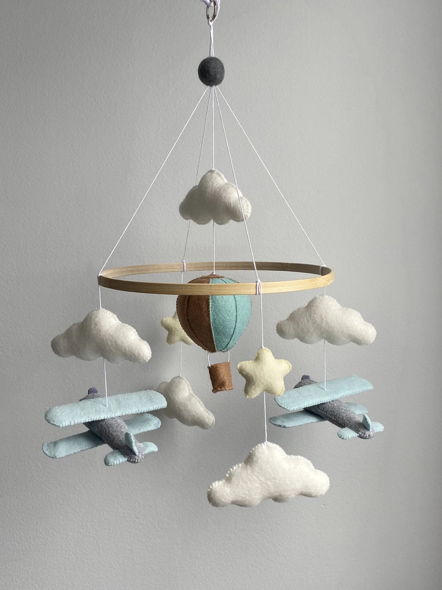 Airplane baby mobile for nursery