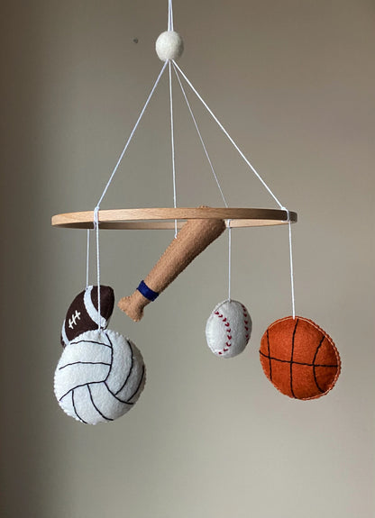 Sports balls nursery mobile - 1