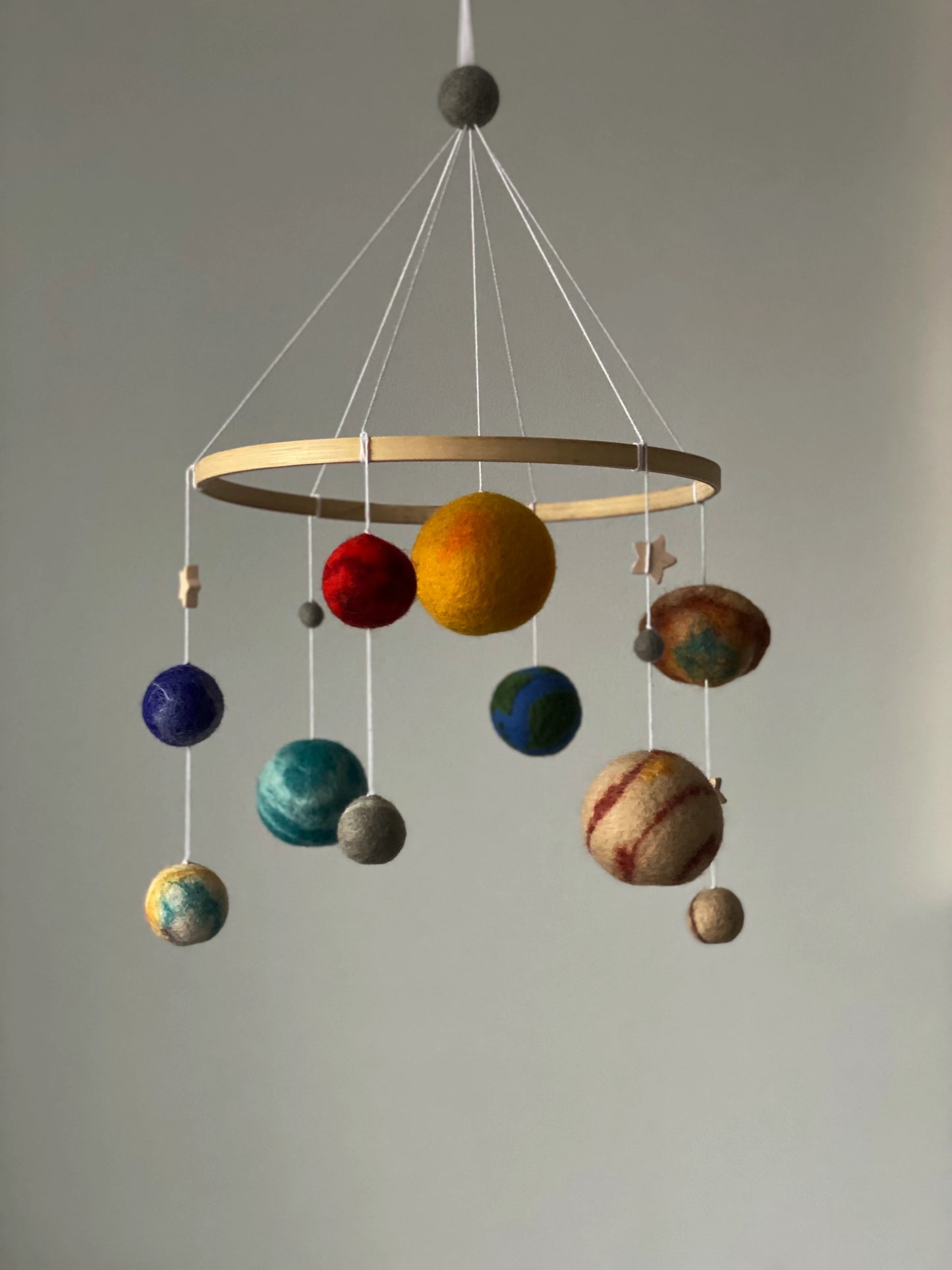 Space baby mobile