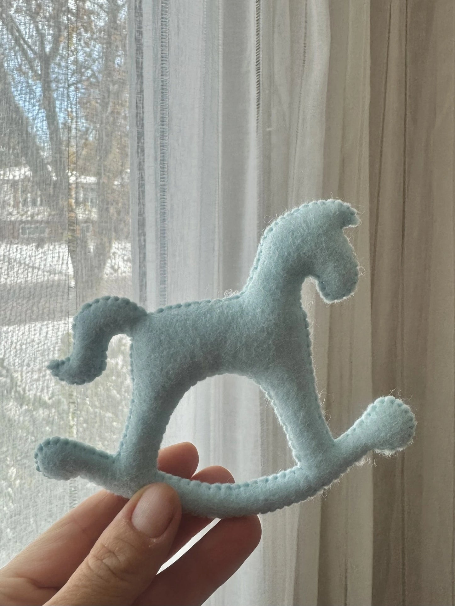 Felt DIY Christmas Ornament: Rocking horse