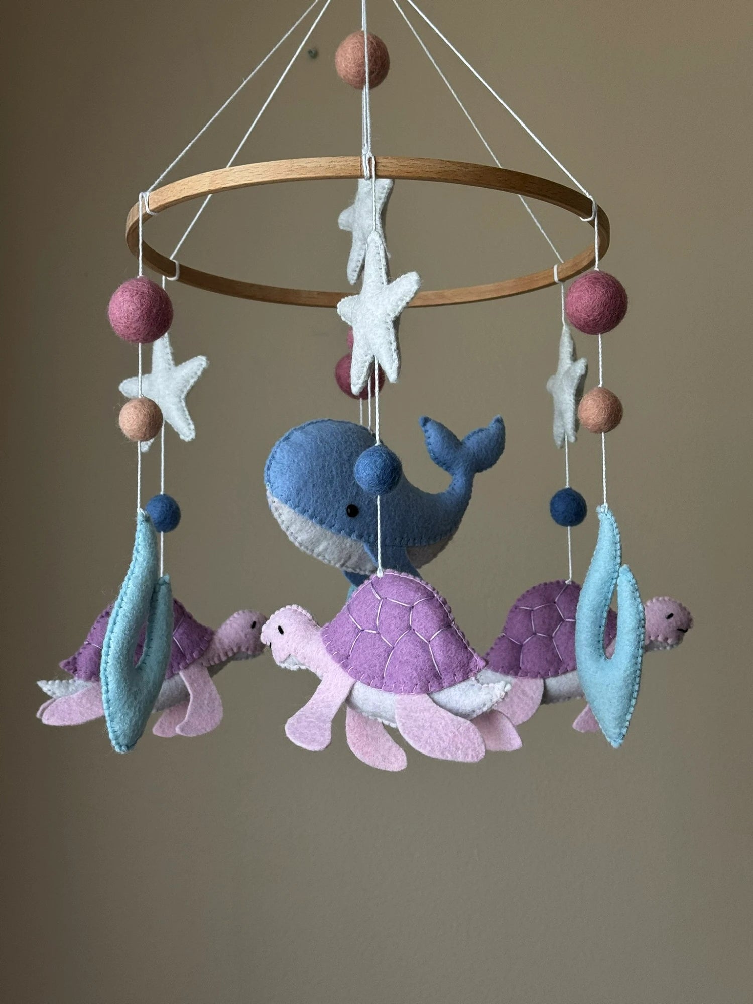 Nautical baby mobile with sea creatures thumbnail - 1