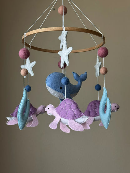 Nautical baby mobile with sea creatures - 1