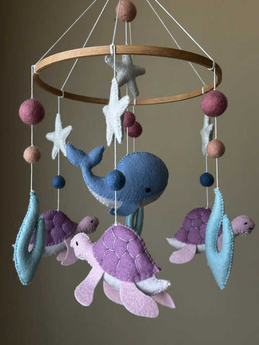 Nautical baby mobile with sea creatures - 2