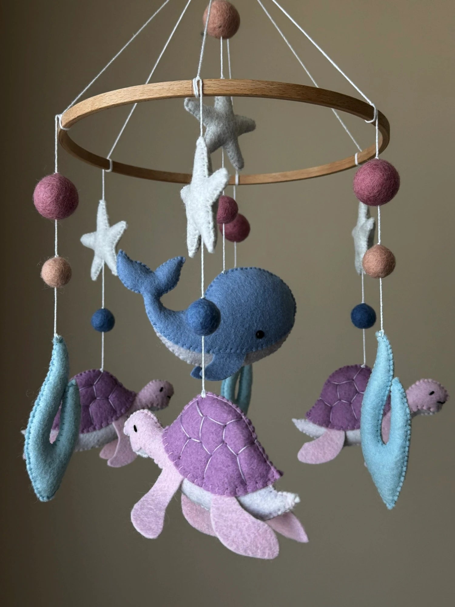 Nautical baby mobile with sea creatures thumbnail - 2