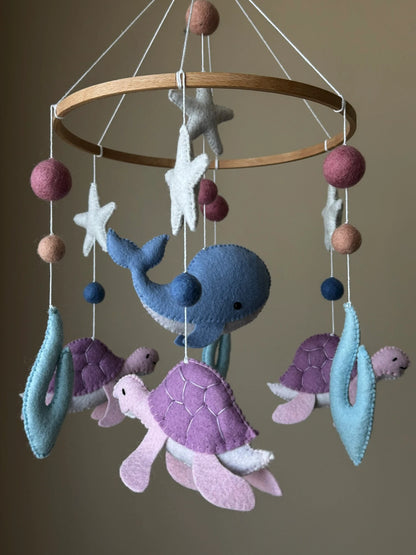 Nautical baby mobile with sea creatures - 2