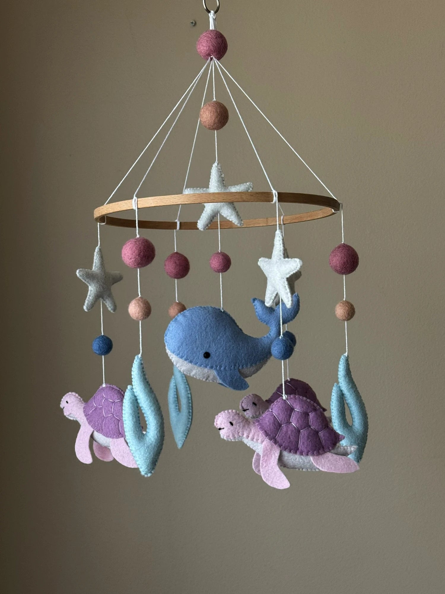 Nautical baby mobile with sea creatures thumbnail - 4
