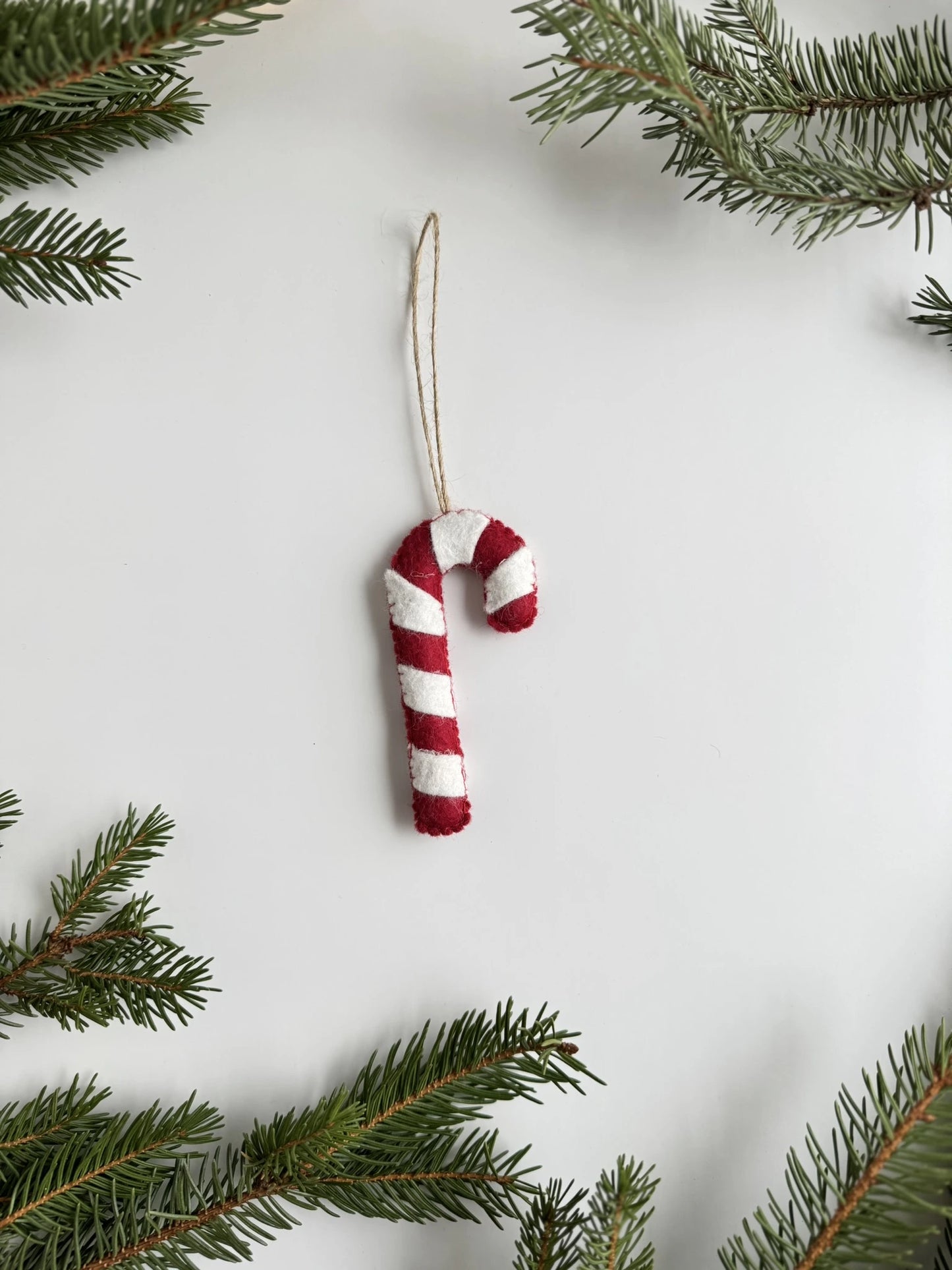Felt DIY Christmas Ornament: Candy Cane