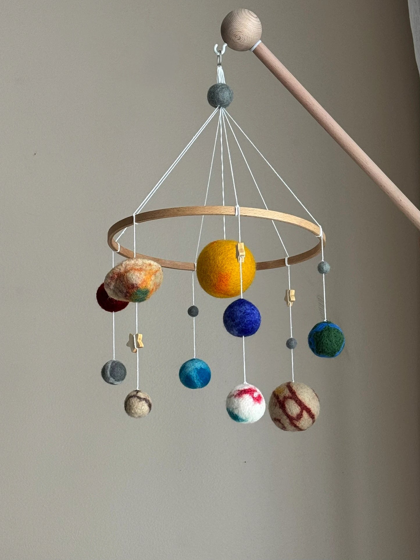 Space baby mobile