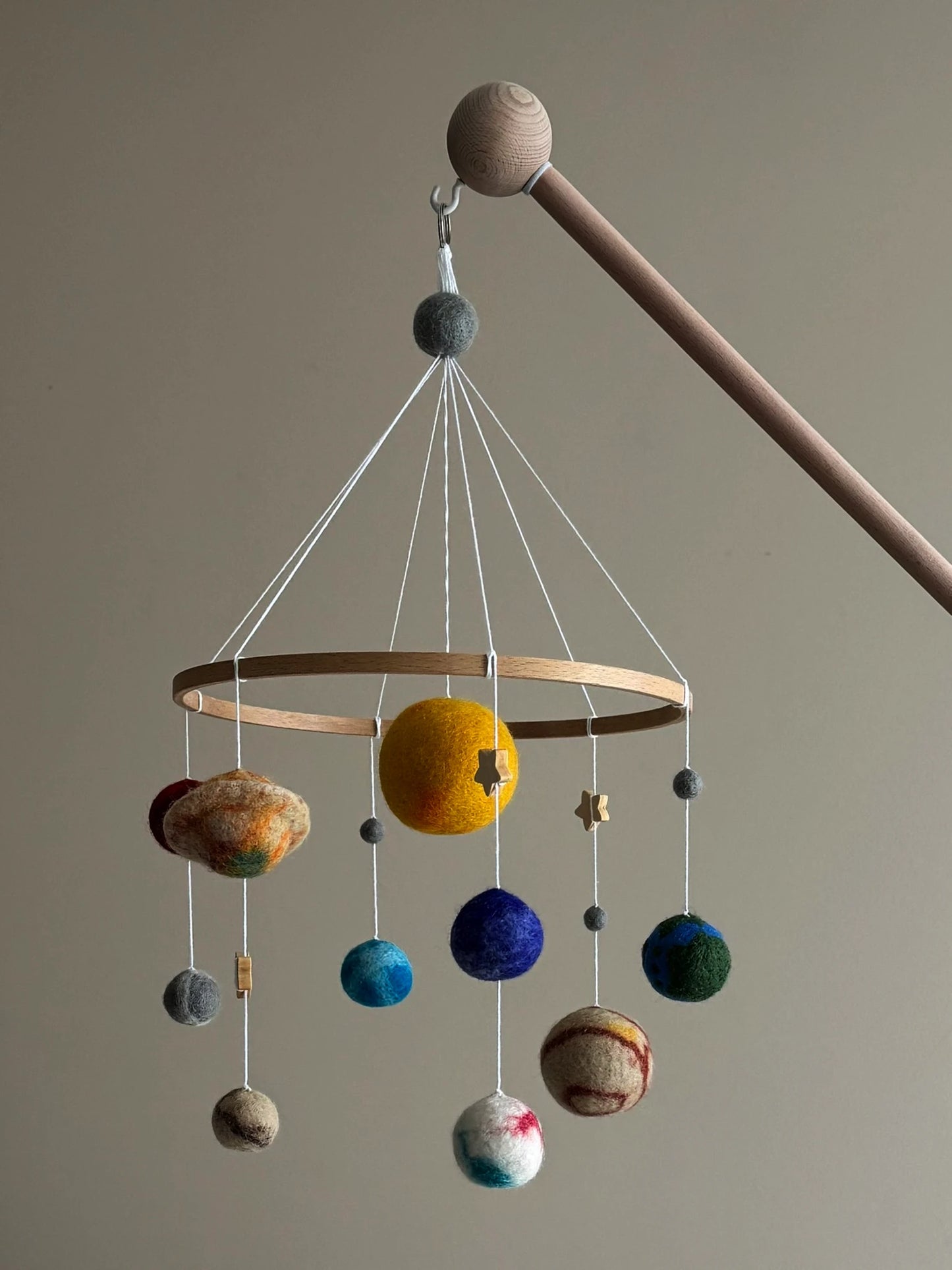 Space baby mobile