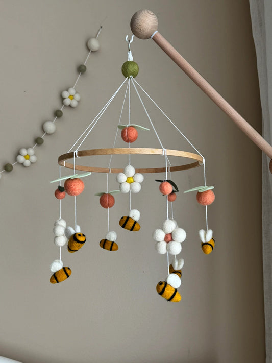 Garden nursery mobile with bees - 1