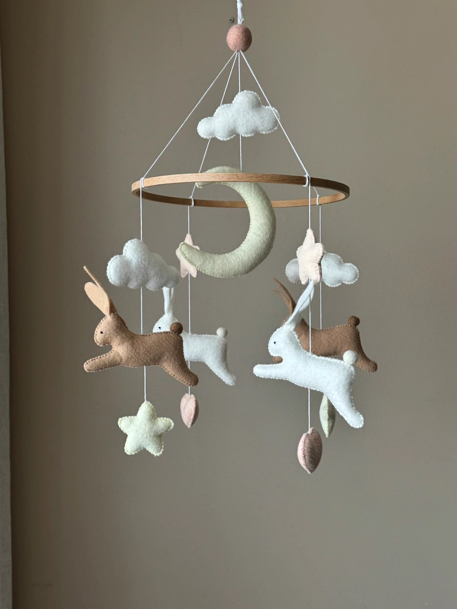 Jumping bunny  baby mobile thumbnail - 1