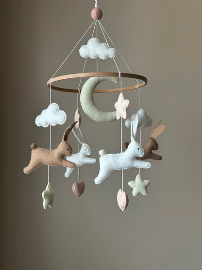 Jumping bunny  baby mobile - 3