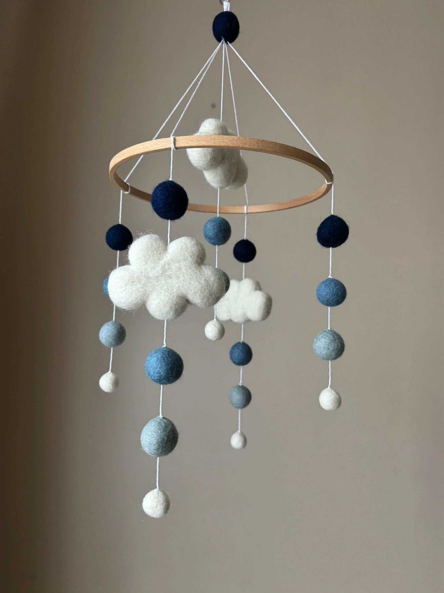 Pom pom mobile with clouds thumbnail - 6
