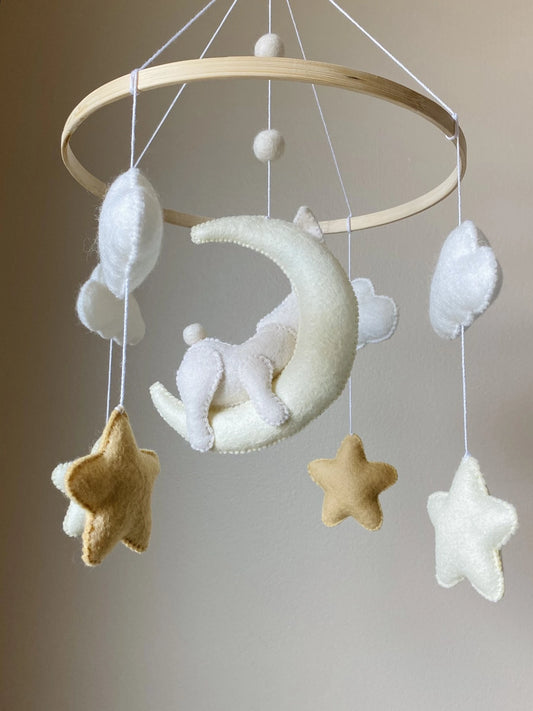 Sleeping bunny baby mobile - 2