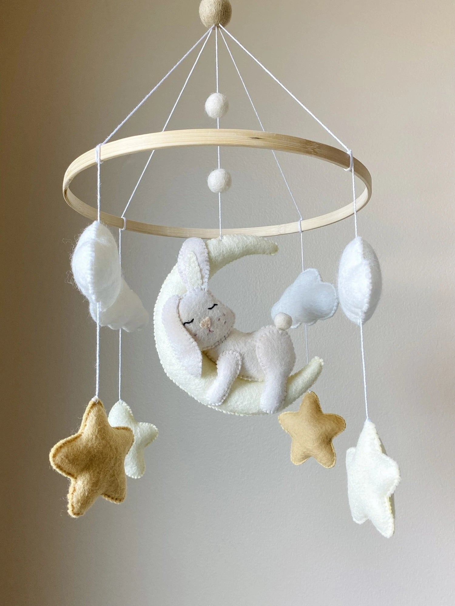 Sleeping bunny baby mobile thumbnail - 3