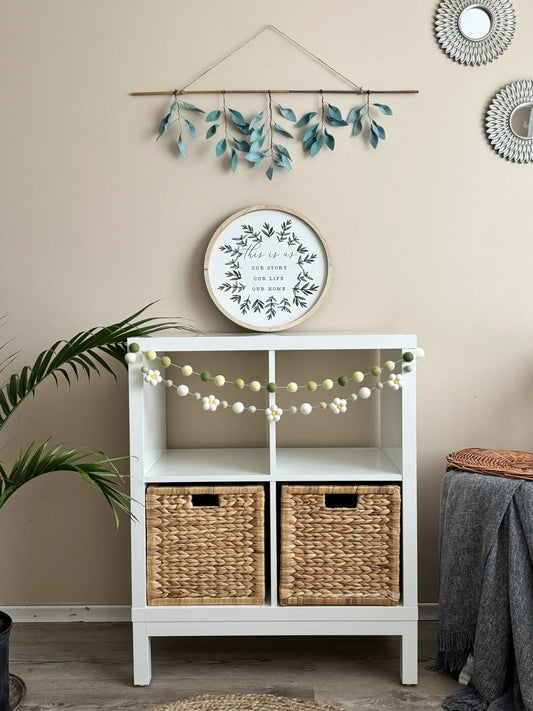 Felt garland with daisies - 1