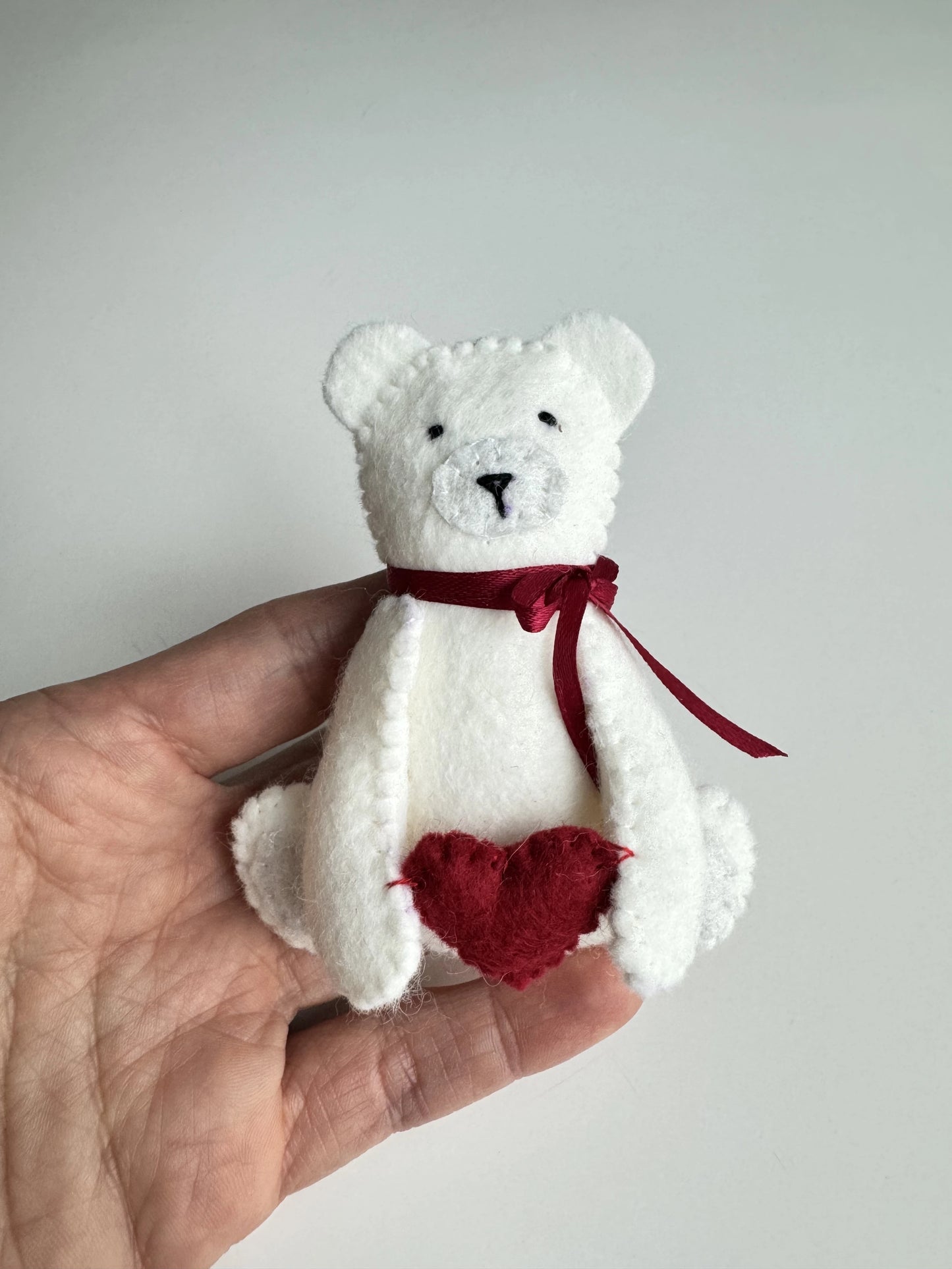 Teddy Bear with heart sewing pattern PDF
