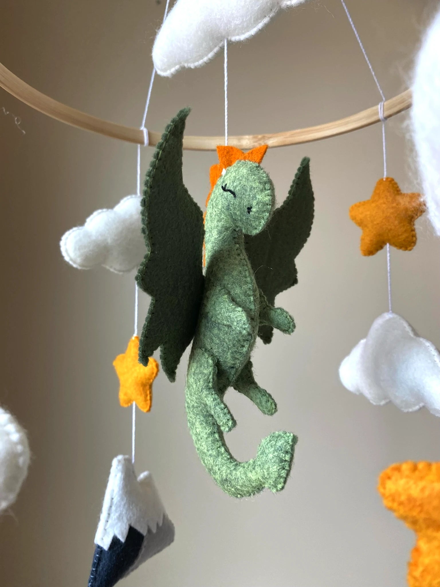 Green dragon crib mobile thumbnail - 3