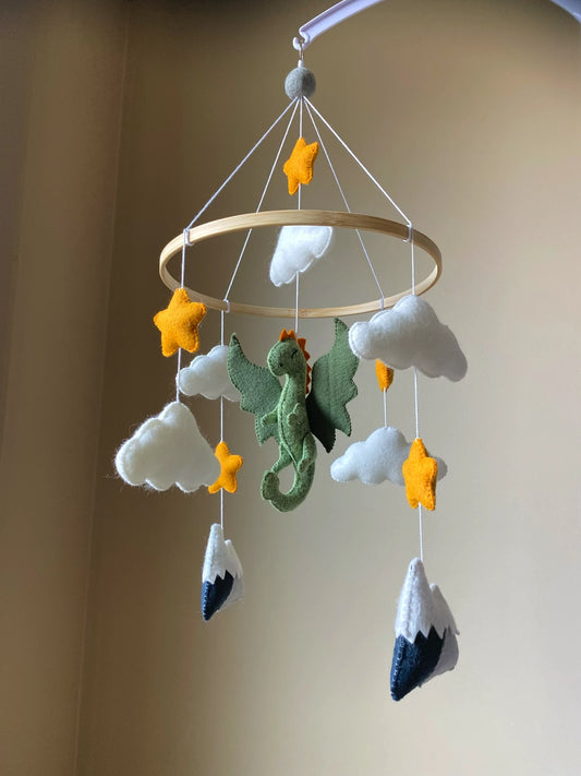 Green dragon crib mobile - 1