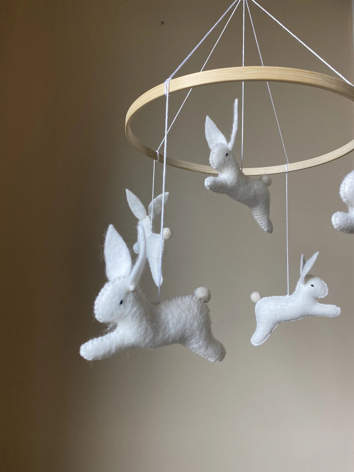 Bunny mobile for nursery thumbnail - 3