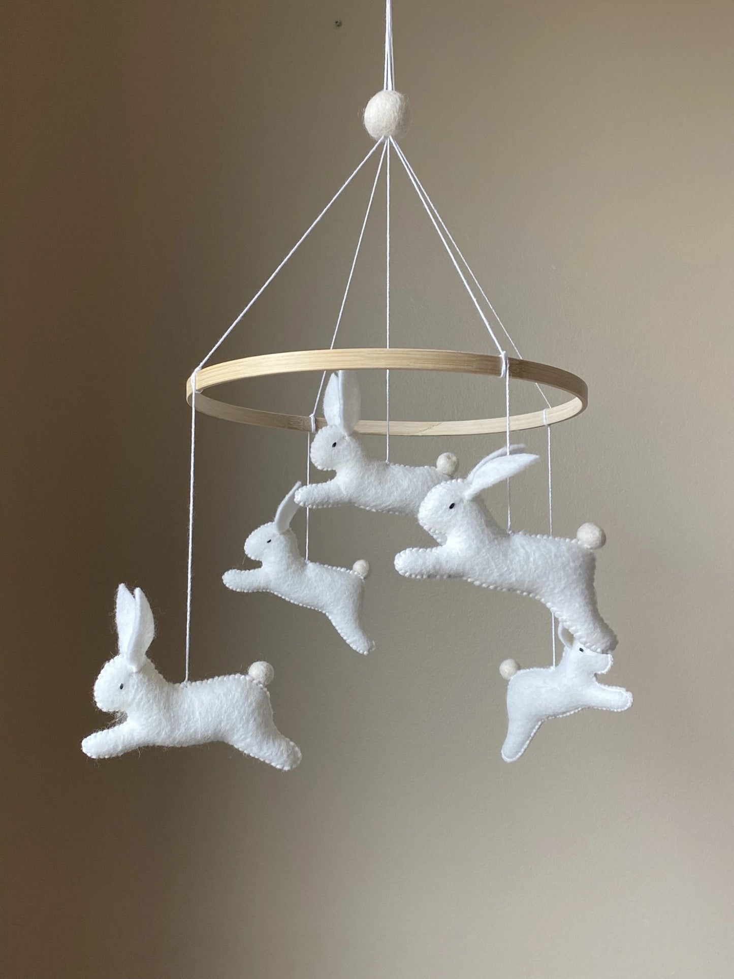 Bunny mobile for nursery