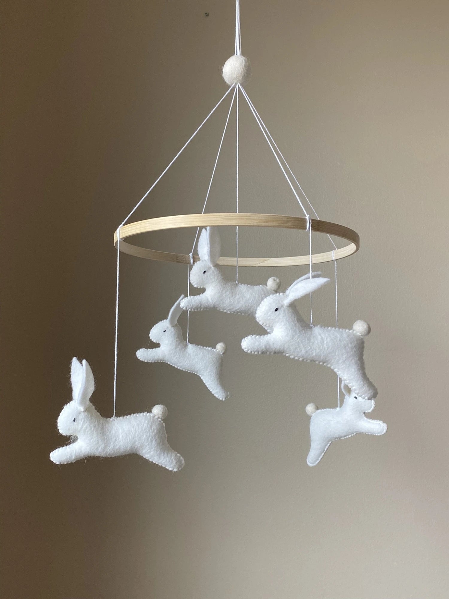 Bunny mobile for nursery thumbnail - 2