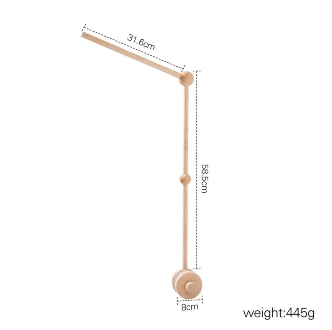 Wooden baby mobile holder thumbnail - 4