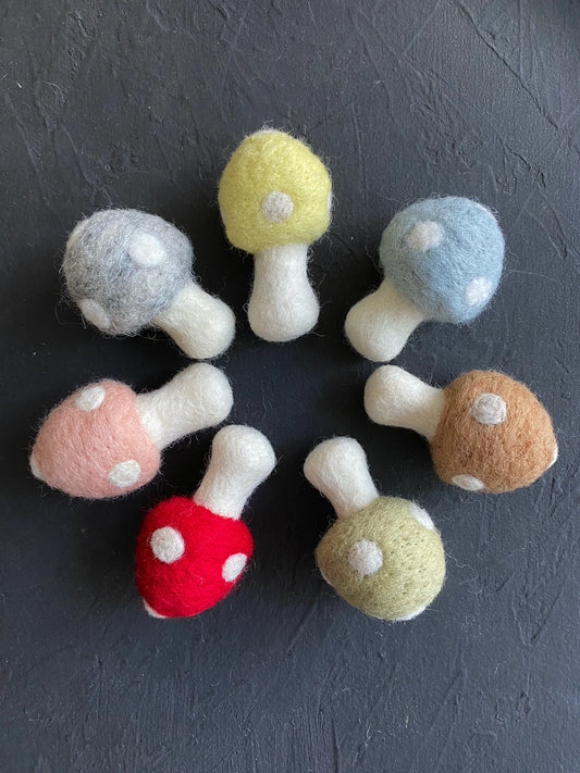 Colorful felt mushrooms - 1