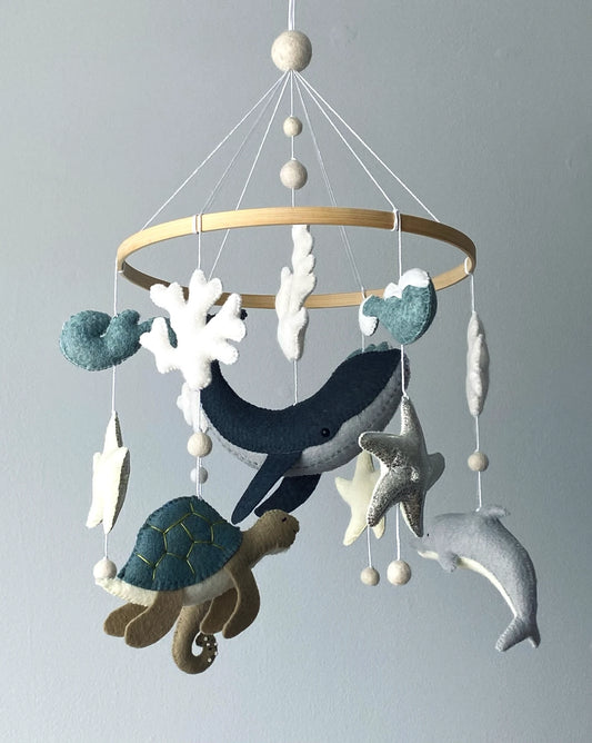 Whale baby mobile - 1