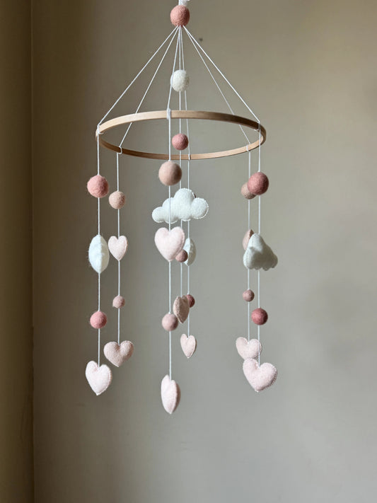 Handmade Cloud baby mobile - Ideal Baby Shower Gift - 2