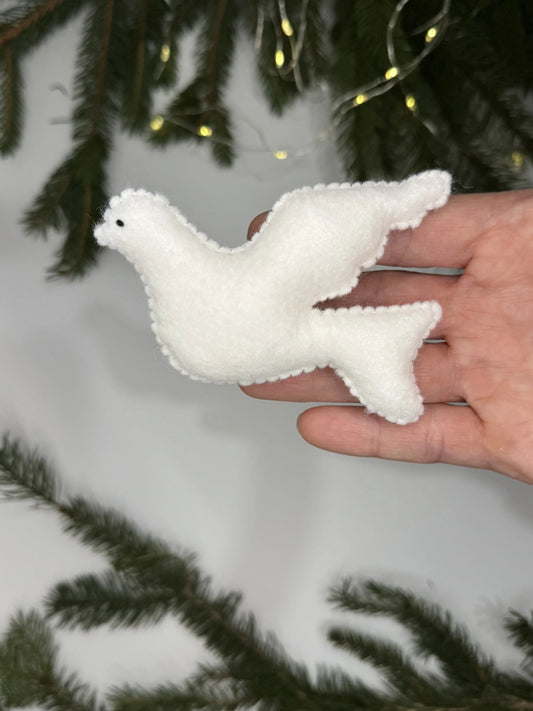 Dove Felt Ornament - 1