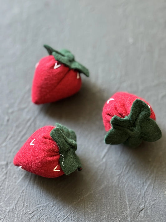 Felt DIY Ornament strawberry - 1