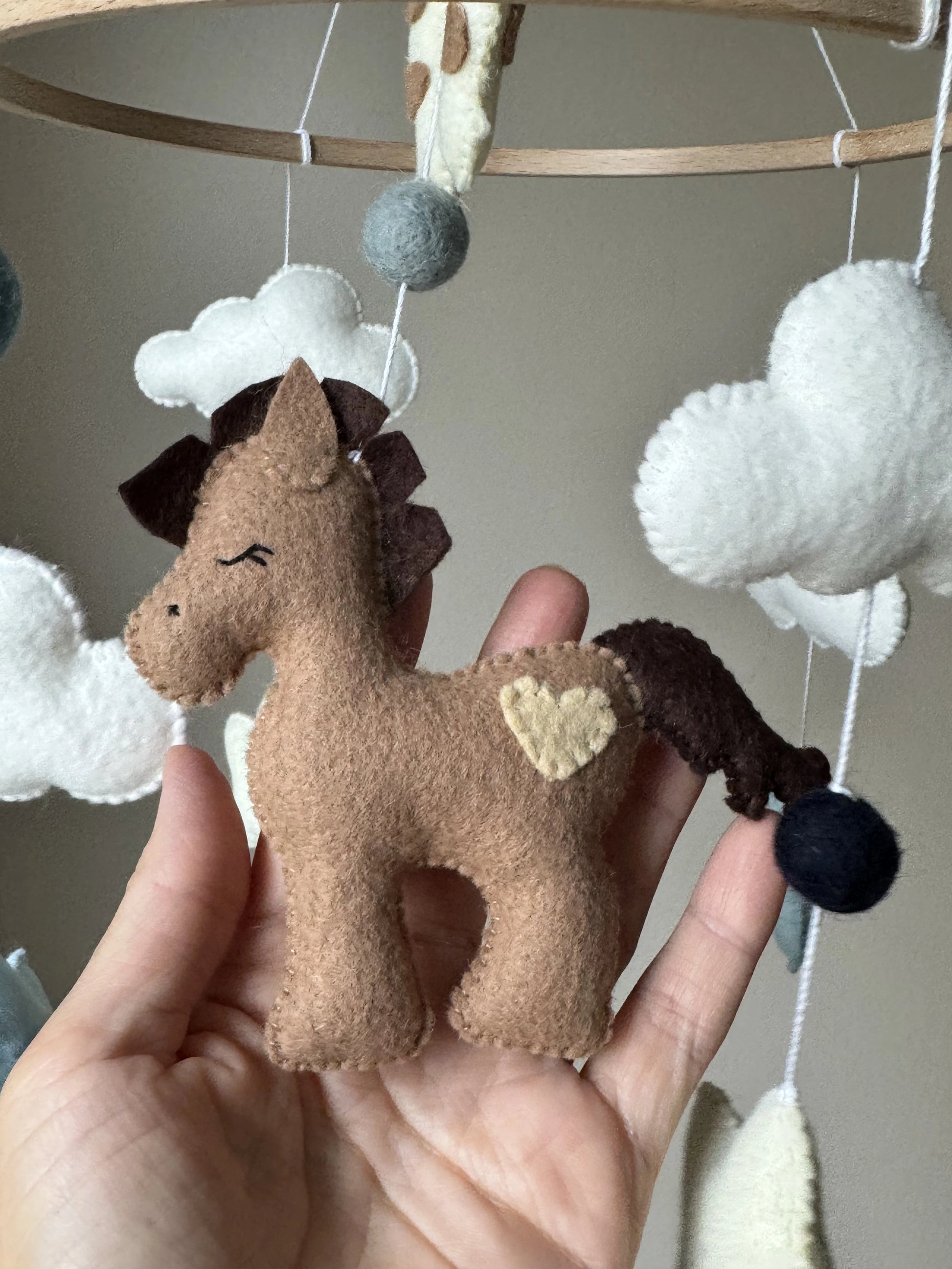 Horse Baby Mobile for Boy Nursery – Western Crib Mobile thumbnail - 3