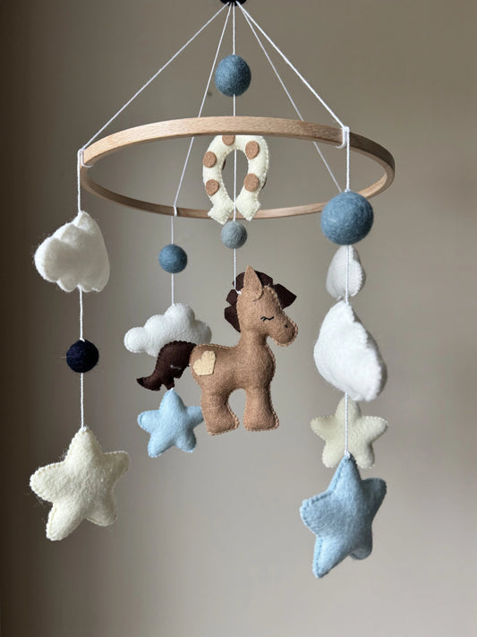 Horse Baby Mobile for Boy Nursery – Western Crib Mobile - 2