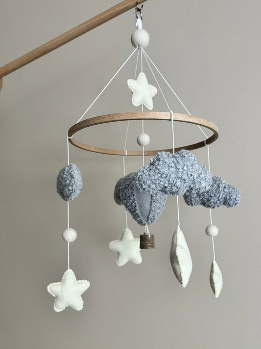 Handmade hot air balloon baby mobile - 2
