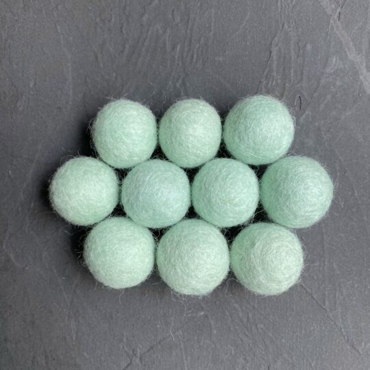 Seafoam wool felt balls