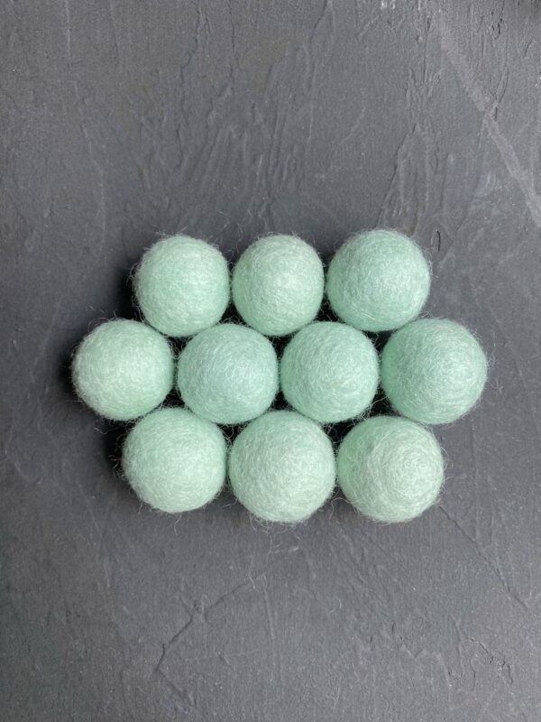 Seafoam wool felt balls