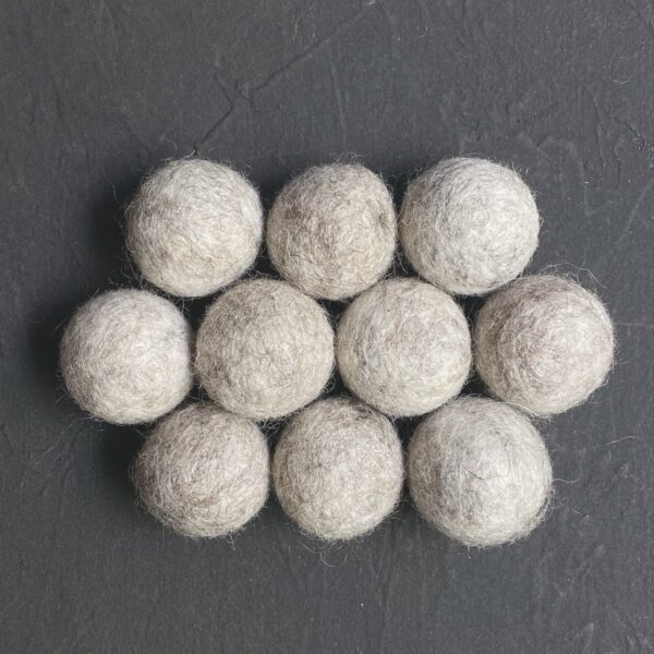 Marbled Tan wool felt balls