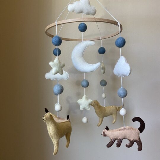 Dogs and cats baby mobile