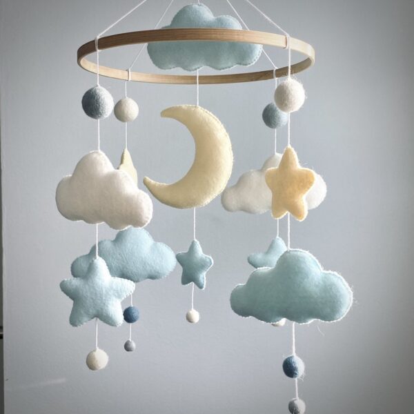 Mobile with moon, stars and clouds - Image 2